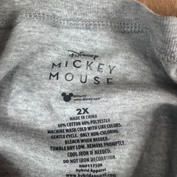 Disney Mickey Mouse Graphic T-Shirt Women’s 2X Gray Allover Print 1928 - Picture 3 of 3